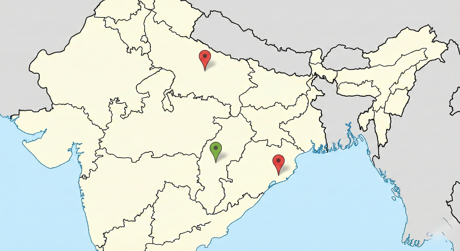 India Map showing SRNO presence across all states